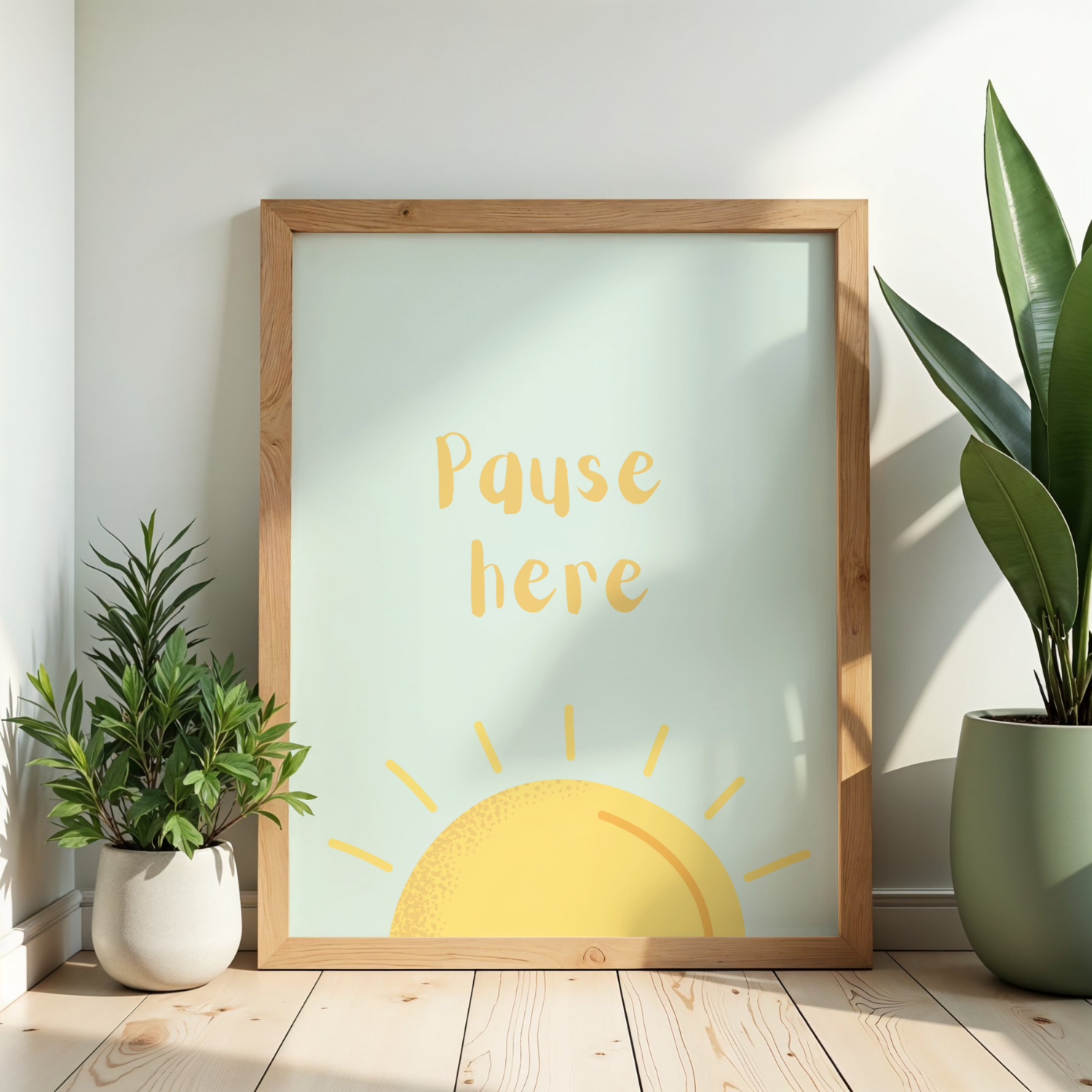 Pause Here Wall Print