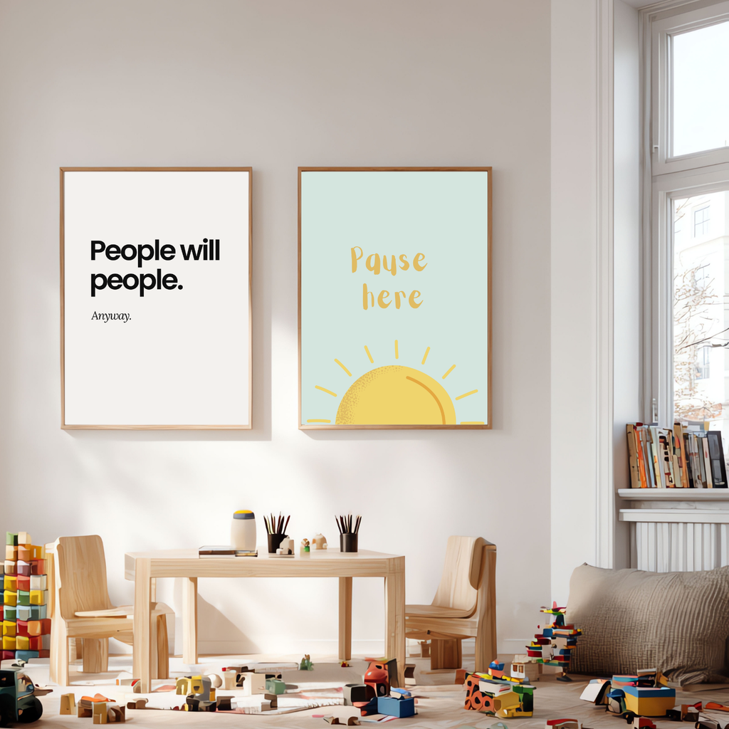 Pause Here Wall Print