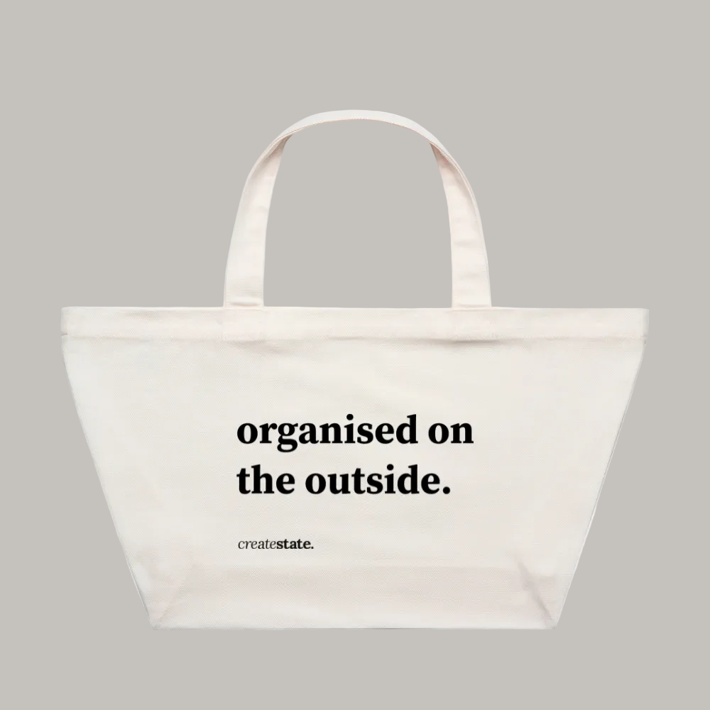 Organized Oversized Tote (Cream)