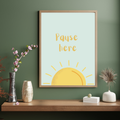 Pause Here Wall Print